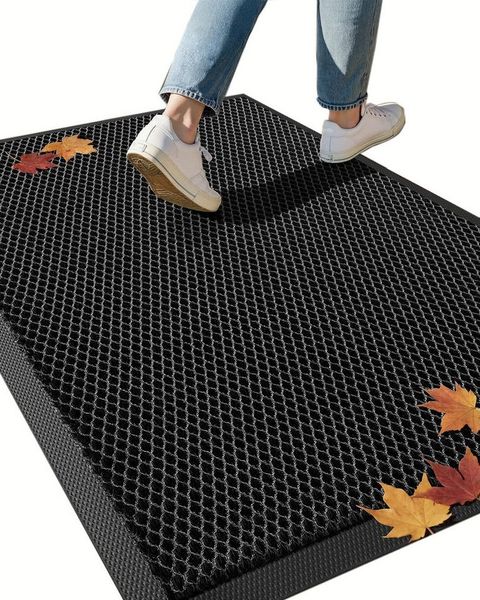 Agger Fußmatte Schmutzfangmatte 43x76cm Schmutzabweisend bei Profil Fussmatte Aussen, rutschfest, Leicht zu Reinigen Fussmatten Haustür Willkommensmatten