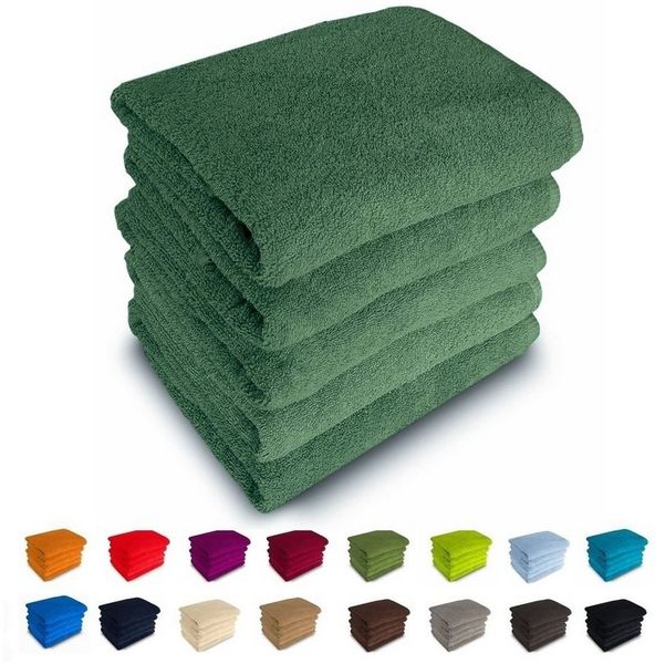MatratzenL.A.B® 'Rimini' Duschtücher, 500 g/m² Blauer Schwan®, 100% Baumwolle, Frotee, 70x140 cm, grün - 27
