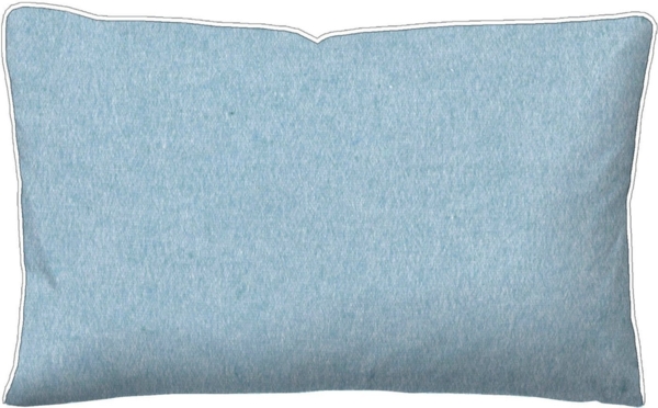 biberna Melange-Flanell Kopfkissenbezug MELANGE UNI, eisblau