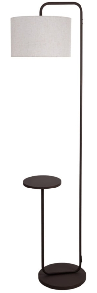 Light & More Stehleuchte Paris mit integriertem Tisch schwarz 164 cm