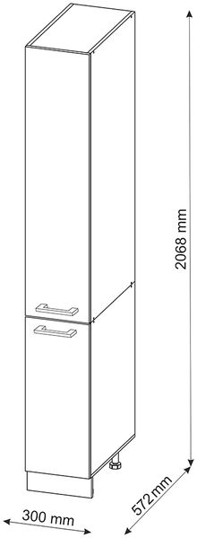 Apothekerschrank R-Line Weiß 30 cm J-Shape Vicco Bild 3