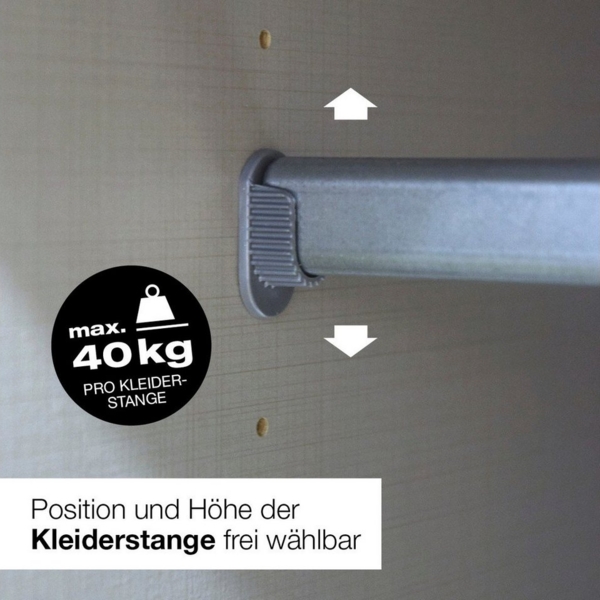 Kleiderschrank 'IMAGO' Schrank Schlafzimmerschrank Eiche Sägerau 90 cm Bild 2