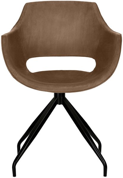 Stuhl 4er-Set Reggae Esszimmerstuhl Armlehne Kenia Brown