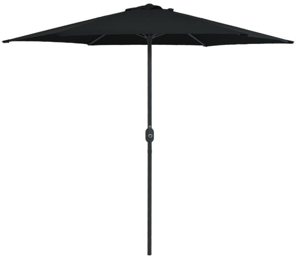 vidaXL Sonnenschirm mit Aluminium-Mast 270x246 cm Schwarz 47350