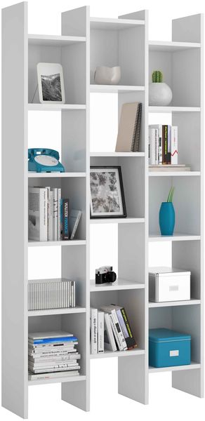 Bücherregal >ITALIAN NEW< in Artik Weiß - 96x192x25 (BxHxT) Bild 4