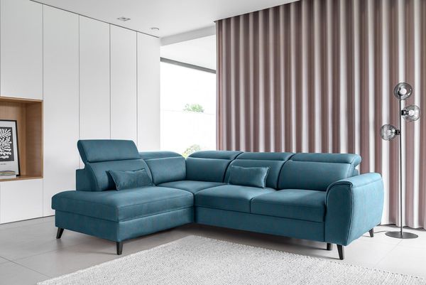 Wohnideebilder Noble Blau Ecksofas & Eckcouches CO-NOB-LT-38SAV