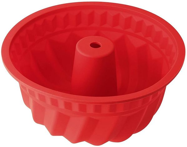 Dr. Oetker - Silikon Flexxibel 4er Set Rot Rund Obst Kasten Gugelhupf Back Form