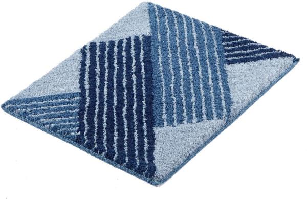 Kleine Wolke Badematte Cross, Höhe 20 mm, rutschhemmend beschichtet, fußbodenheizungsgeeignet, Polyacryl, rechteckig, Badteppich, modernes Design