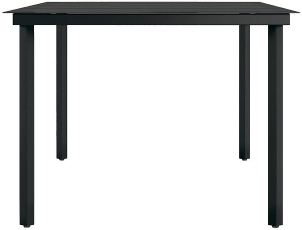vidaXL Garten-Esstisch Schwarz 200x100x74 cm Stahl und Glas 3100107 Bild 4