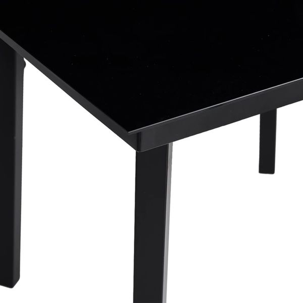 vidaXL Garten-Esstisch Schwarz 200x100x74 cm Stahl und Glas 3100107 Bild 5