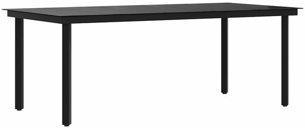 vidaXL Garten-Esstisch Schwarz 200x100x74 cm Stahl und Glas 3100107 Bild 7