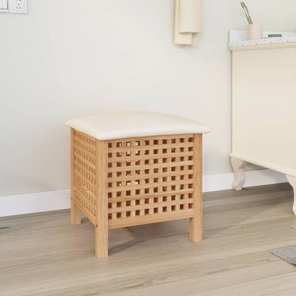 vidaXL Badhocker 48x47,5x52 cm Massivholz Nussbaum 350350