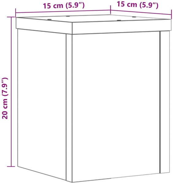 vidaXL Pflanzenständer 2 Stk. Sonoma-Eiche 15x15x20 cm Holzwerkstoff 852890 Bild 10