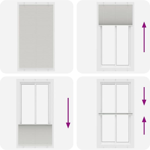 vidaXL Plissee Hellgrau 110x200 cm Stoffbreite 109,4 cm Polyester 4015366 Bild 7