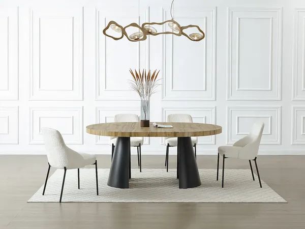 Vente-unique - JARELIA Esstisch Holz, Platte Beige - B 120 cm x H 76 cm x L 240 cm180 cm120 cm