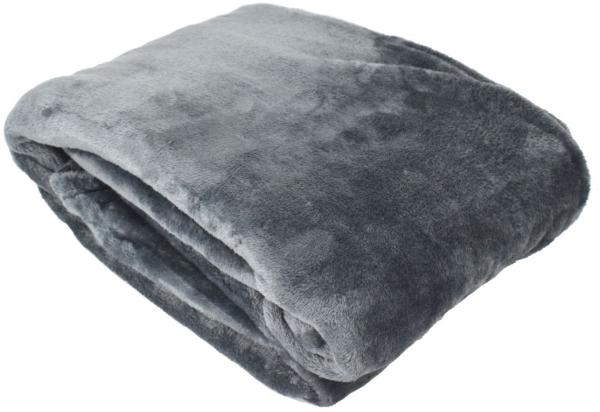 Flanell Kuscheldecke 150x200cm Wohndecke aus 6 Uni Farben Couchdecke Sofadecke anthrazit