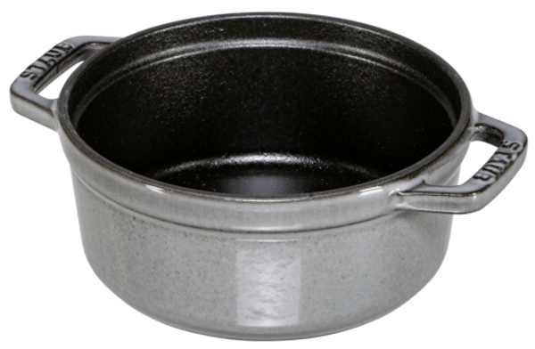 Staub Cocotte 12cm rund Graphit-grau, Gusseisen Auflaufformen + Bräter Bild 2