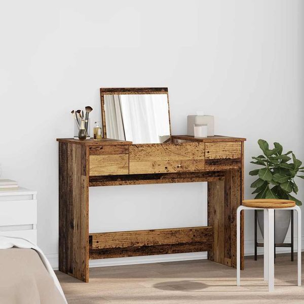 vidaXL Kosmetiktisch mit Schubladen Altholz 100 x 45 x 76 cm 871669