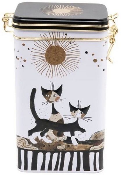 MediMuc Kaffeedose Kaffeedose Cats, Cats, rechteckige Dose mit Dichtung und Bügelverschluss