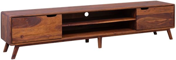 TV-Board Sheesham 220x40x48 walnuss gewachst MALMÖ 2 #124