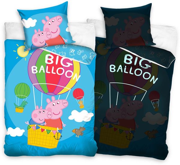 Peppa Pig Bettwäsche Schweinchen Peppa Kinderbettwäsche PP211018 135x200 cm + 80x80 cm