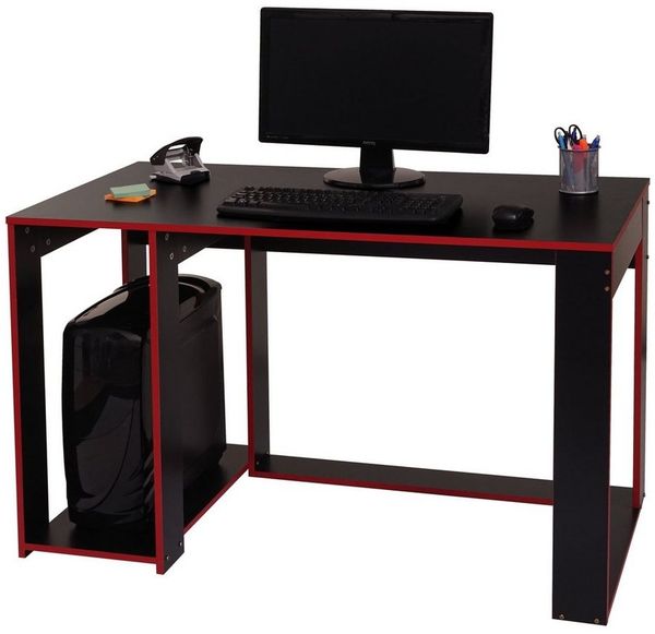 MCW Schreibtisch MCW-J26, Maximale Beinfreiheit, Stabiles Gestell, Mit Computerfach (Tower)