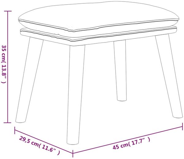 Relaxsessel mit Hocker Blau Samt, Drehbar [3097830] Bild 8