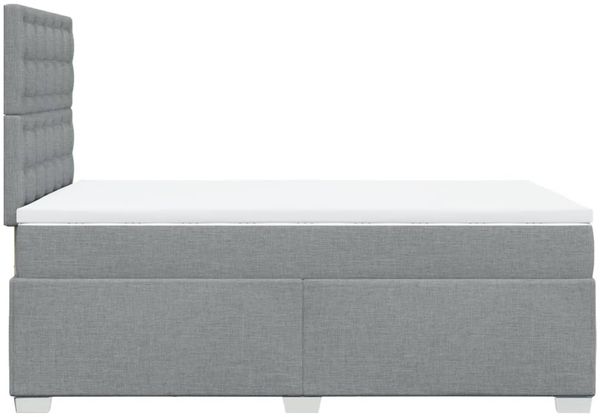 vidaXL Boxspringbett mit Matratze Hellgrau 120x200 cm Stoff 3292769 Bild 11