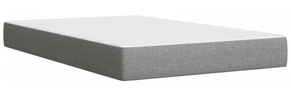vidaXL Boxspringbett mit Matratze Hellgrau 120x200 cm Stoff 3292769 Bild 9