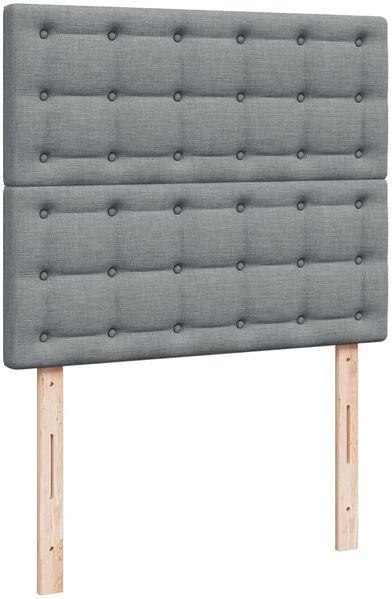 vidaXL Boxspringbett mit Matratze Hellgrau 120x200 cm Stoff 3292769 Bild 7