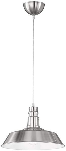 Retro LED Pendelleuchte Lampenschirm Metall Silber, Ø 36cm