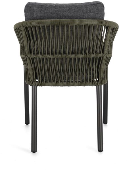 Gartenstuhl Anagal aus Aluminium, modern stapelbar, grün anthrazit, inkl. Kissen und wasserabweisend Bild 6