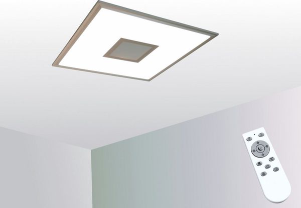 TRANGO LED Panel, 3027 LED Deckenlampe 24 Watt LED Modul - 2400 Lumen *MO* stufenlos dimmbar & Lichtfarbe steuerbar mit Fernbedienung von 3000K-6000K & integrierter RGB Farbwechsel Ambiente Beleuchtung, Deckenleuchte, Wandlampe, Deckenpanel, Wohnzimmer...
