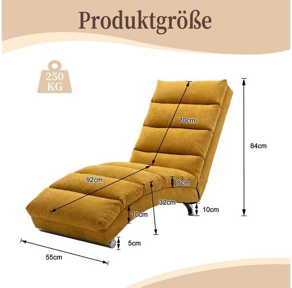 Celya Stuhl Stuhl Massageliege, Elektrisch, Polsterstühle,mit massagefunktion (mit 5 Modi für Büro, 250 kg Belastungskapazität), Ergonomische elektrische Massage Long Lounger