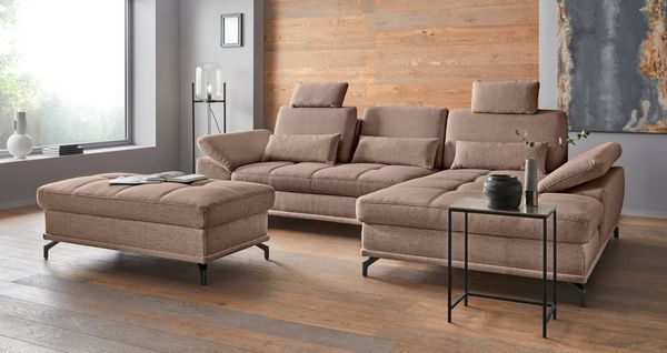 OTTO home Polsterhocker Costello, B: 133 cm, individuell zu kombinieren, Federkern