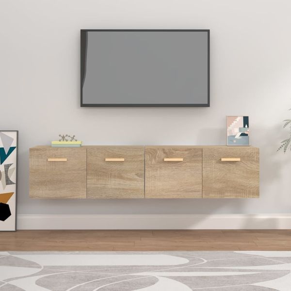 vidaXL Wandschränke 2 Stk. Sonoma-Eiche 80x35x36,5 cm Holzwerkstoff 3115646