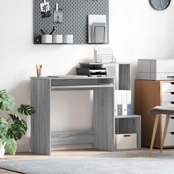 vidaXL Schreibtisch Graues Sonoma 106 x 41 x 88.5 cm Holzwerkstoff 869471