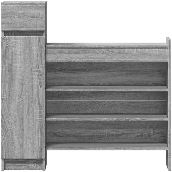 vidaXL Schuhschrank Grau Sonoma 100,5x28x100 cm Holzwerkstoff 840427 Bild 6