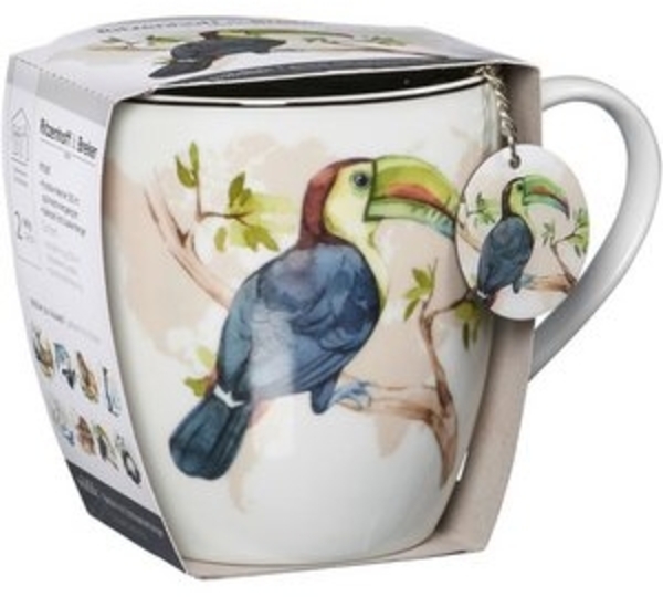 Geschenk-Set Jumbotasse mit Anhänger Wildlife - Jumbotasse mit Anhänger Tukan Bild 4