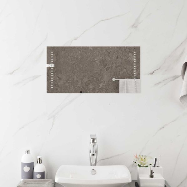 vidaXL LED-Badezimmerspiegel Transparent 30x60 cm Gehärtetes Glas 42045774