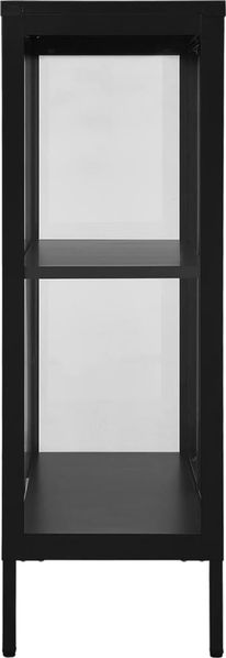 Sideboard, Kommode Schwarz 75x35x105 cm Stahl und Glas j2634p Bild 4