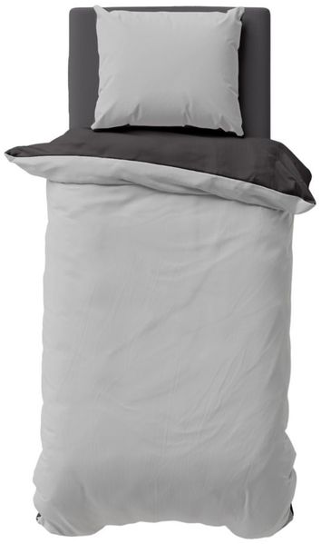 One Home Bettwäsche Doubleface, Satin, 2 teilig, Uni Wende, kühlend weich Sommer, Normalgröße