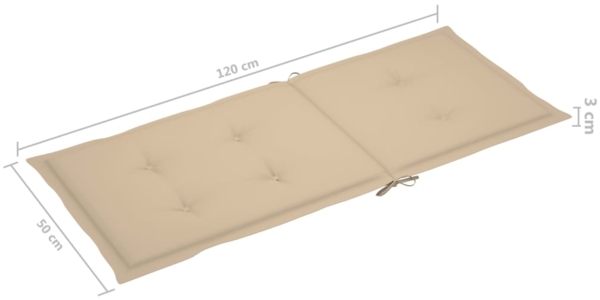 vidaXL Klappbare Gartenstühle 6 Stk. mit Auflagen Massivholz Akazie 3064122 Bild 10