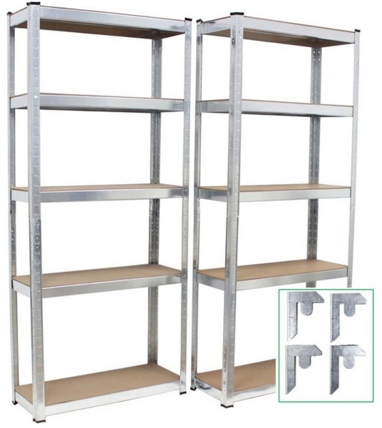 Schwerlastregal 170x75x30 cm 2er Set Steckregal Lagerregal Bild 4