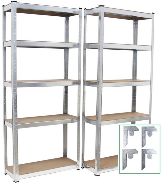 Schwerlastregal 170x75x30 cm 2er Set Steckregal Lagerregal Bild 5