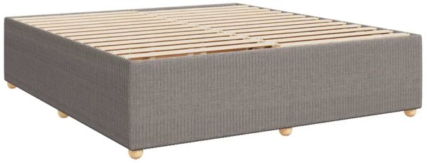 vidaXL Boxspringbett mit Matratze Taupe 180x200 cm Stoff 3294439 Bild 10