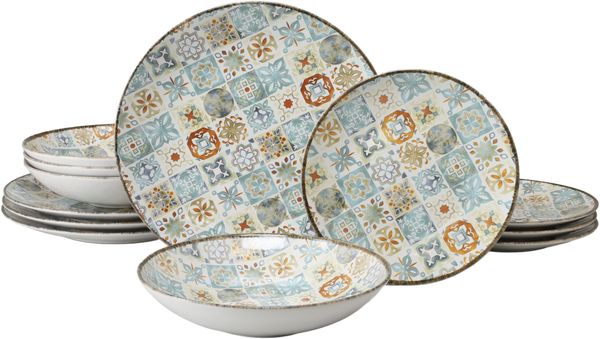 Mosaik, Tellerset 12-tlg (mo)