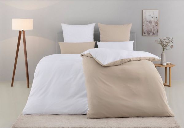OTTO home Wendebettwäsche Desner2 100% Microfaser, extra weich, allergikerfreundlich, Microfaser, 2 teilig, Premium Qualität, uni, schnell trocknend, pflegeleicht, ab 135x200 cm