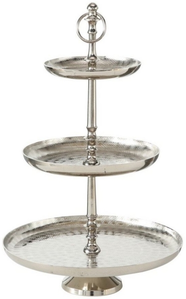 BOLTZE Deko-Etagere Detroit Aluminium 3 Ebenen 48cm Ø31cm