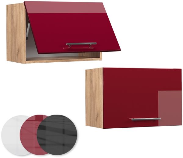 Hängeschrank Fame-Line Bordeaux Hochglanz 60 cm Flach Vicco Bild 5